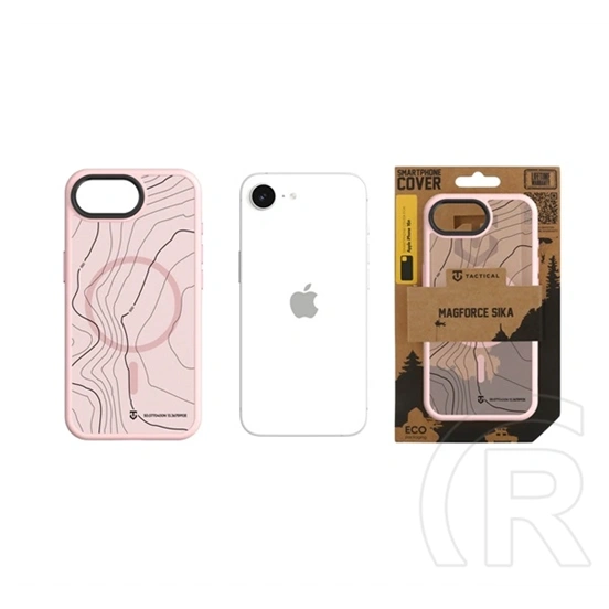 Tactical iPhone 17e  magforce hyperstealth sika szilikon telefonvédő (ütésállóság, magsafe, topográfiai minta) rózsaszín