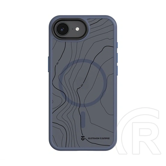 Tactical iPhone 17e  magforce hyperstealth sika szilikon telefonvédő (ütésállóság, magsafe, topográfiai minta) sötétkék