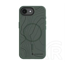 Tactical iPhone 17e  magforce hyperstealth sika szilikon telefonvédő (ütésállóság, magsafe, topográfiai minta) sötétzöld
