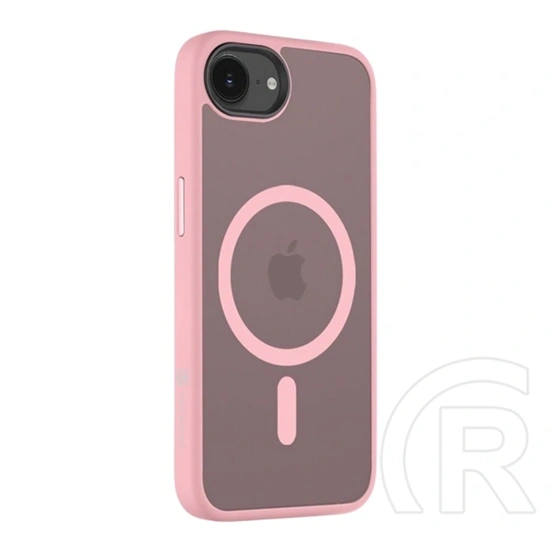 Tactical iPhone 17e  magforce hyperstealth szilikon telefonvédő (ütésállóság, átlátszó matt hátlap, magsafe) rózsaszín