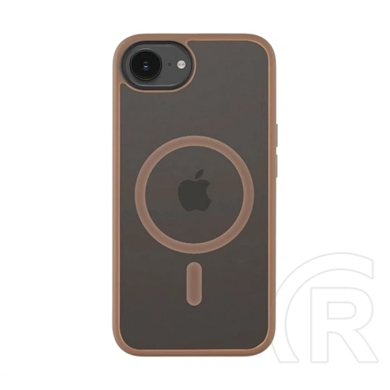 Tactical iPhone 17e  magforce hyperstealth szilikon telefonvédő (ütésállóság, átlátszó matt hátlap, magsafe) sötétbarna