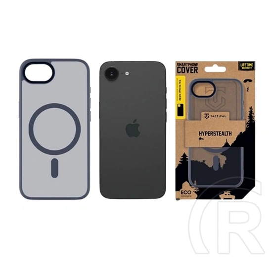 Tactical iPhone 17e  magforce hyperstealth szilikon telefonvédő (ütésállóság, átlátszó matt hátlap, magsafe) sötétkék