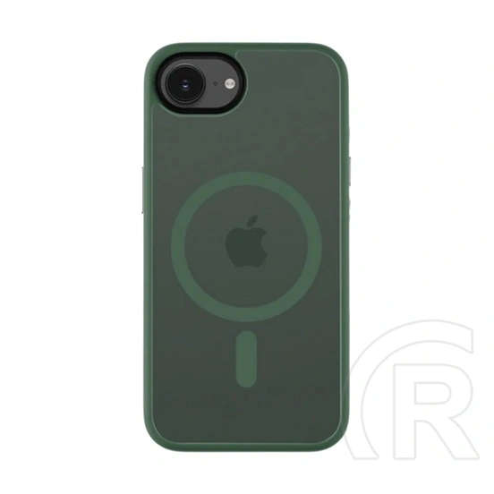 Tactical iPhone 17e  magforce hyperstealth szilikon telefonvédő (ütésállóság, átlátszó matt hátlap, magsafe) sötétzöld