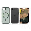 Tactical iPhone 17e  magforce hyperstealth szilikon telefonvédő (ütésállóság, átlátszó matt hátlap, magsafe) sötétzöld