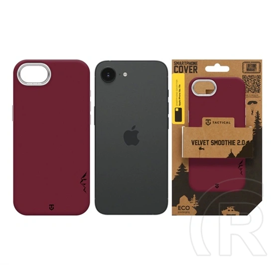 Tactical iPhone 17e  magforce velvet smoothie 2.0 szilikon telefonvédő (ütésállóság, matt, magsafe) burgundy