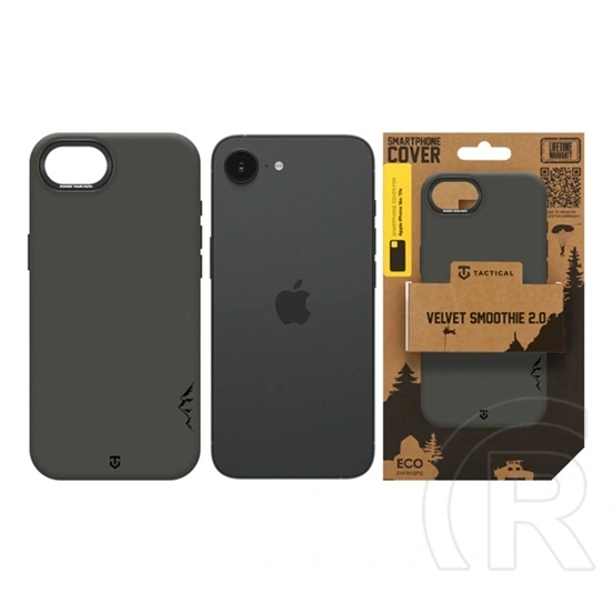 Tactical iPhone 17e  magforce velvet smoothie 2.0 szilikon telefonvédő (ütésállóság, matt, magsafe) sötétszürke