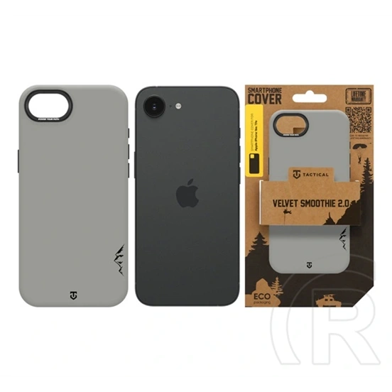 Tactical iPhone 17e  magforce velvet smoothie 2.0 szilikon telefonvédő (ütésállóság, matt, magsafe) világosszürke