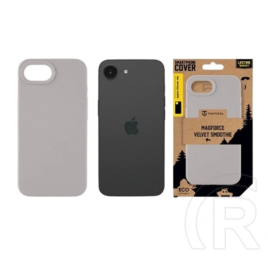Tactical iPhone 17e  magforce velvet smoothie szilikon telefonvédő (ütésállóság, matt, magsafe) világosszürke