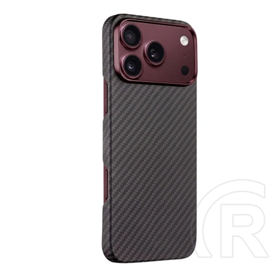 Tactical iPhone 18 Pro Max  magforce aramid szilikon telefonvédő (ultravékony, magsafe, karbon minta) fekete