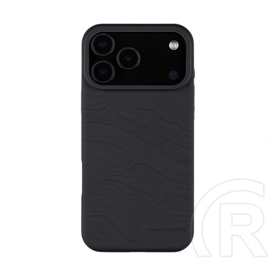 Tactical iPhone 18 Pro Max  magforce beaver szilikon védő (plüss belső, matt, magsafe, topográfiai minta) fekete