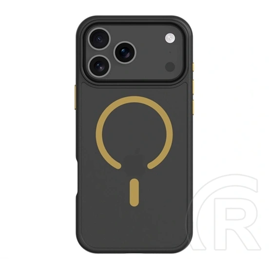 Tactical iPhone 18 Pro Max  magforce hyperstealth 2.0 védő (ütésálló, átlátszó matt hátlap, magsafe) fekete/citromsárga