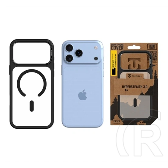 Tactical iPhone 18 Pro Max  magforce hyperstealth 3.0 szilikon védő (ütésálló, átlátszó matt hátlap, magsafe) fekete