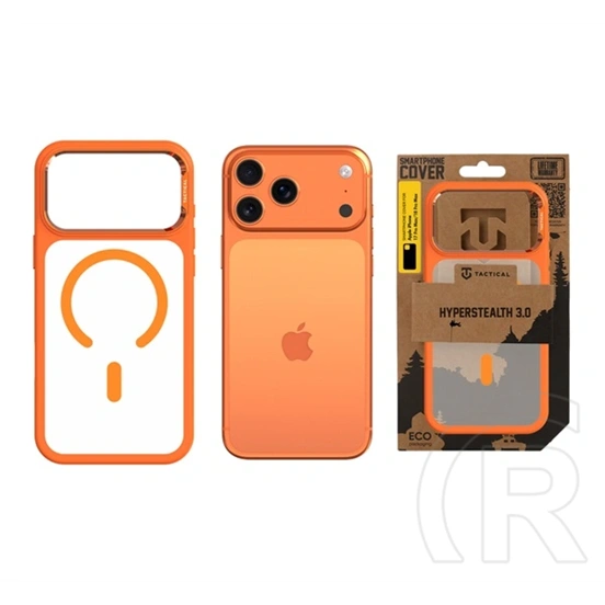 Tactical iPhone 18 Pro Max  magforce hyperstealth 3.0 védő (ütésálló, átlátszó matt hátlap, magsafe) narancssárga