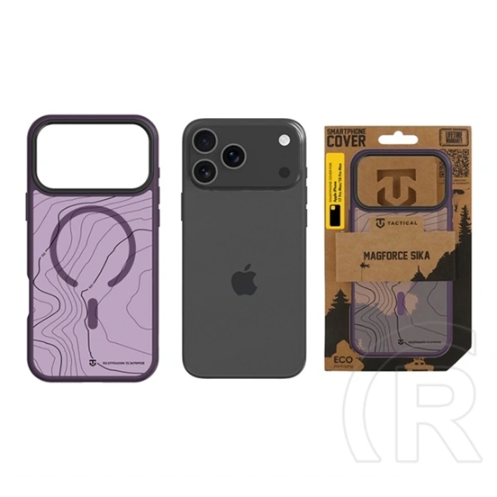 Tactical iPhone 18 Pro Max  magforce hyperstealth sika szilikon telefonvédő (ütésálló, magsafe, topográfiai minta) lila