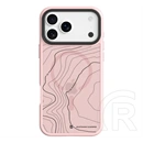 Tactical iPhone 18 Pro Max  magforce hyperstealth sika szilikon védő (ütésálló, magsafe, topográfiai minta) rózsaszín