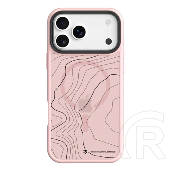 Tactical iPhone 18 Pro Max  magforce hyperstealth sika szilikon védő (ütésálló, magsafe, topográfiai minta) rózsaszín