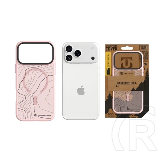 Tactical iPhone 18 Pro Max  magforce hyperstealth sika szilikon védő (ütésálló, magsafe, topográfiai minta) rózsaszín
