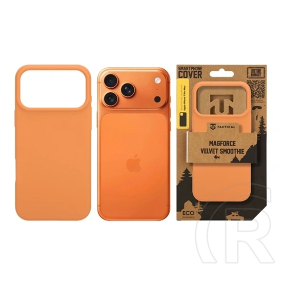 Tactical iPhone 18 Pro Max  magforce velvet smoothie szilikon telefonvédő (ütésállóság, matt, magsafe) narancssárga