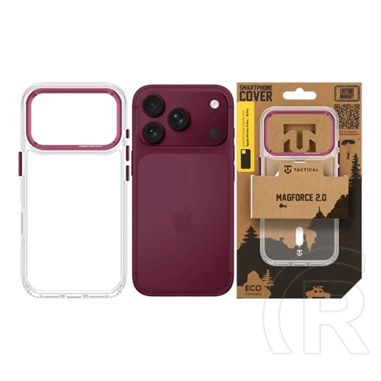 Tactical iPhone 18 Pro  magforce 2.0 szilikon telefonvédő (ütésállóság, magsafe) burgundy