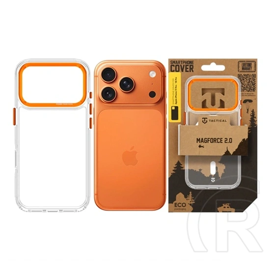 Tactical iPhone 18 Pro  magforce 2.0 szilikon telefonvédő (ütésállóság, magsafe) narancssárga