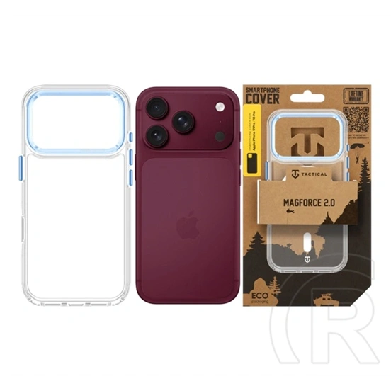 Tactical iPhone 18 Pro  magforce 2.0 szilikon telefonvédő (ütésállóság, magsafe) világoskék