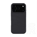 Tactical iPhone 18 Pro  magforce beaver szilikon védő (plüss belső, matt, magsafe, topográfiai minta) fekete