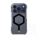 Tactical iPhone 18 Pro  magforce hexagon szilikon védő (ütésálló, légpárnás sarok, átlátszó matt hátlap, magsafe) fekete
