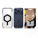 Tactical iPhone 18 Pro  magforce hexagon szilikon védő (ütésálló, légpárnás sarok, átlátszó matt hátlap, magsafe) fekete