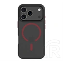 Tactical iPhone 18 Pro  magforce hyperstealth 2.0 szilikon védő (ütésálló, átlátszó matt hátlap, magsafe) fekete/piros