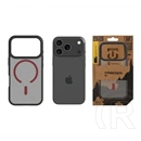 Tactical iPhone 18 Pro  magforce hyperstealth 2.0 szilikon védő (ütésálló, átlátszó matt hátlap, magsafe) fekete/piros