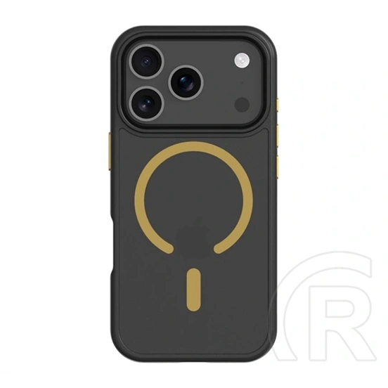 Tactical iPhone 18 Pro  magforce hyperstealth 2.0 védő (ütésálló, átlátszó matt hátlap, magsafe) fekete/citromsárga