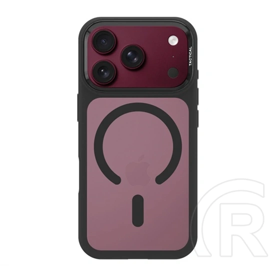 Tactical iPhone 18 Pro  magforce hyperstealth 3.0 szilikon telefonvédő (ütésálló, átlátszó matt hátlap, magsafe) fekete