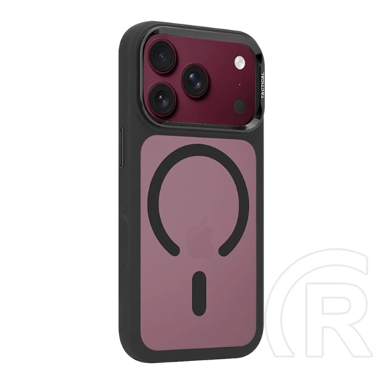 Tactical iPhone 18 Pro  magforce hyperstealth 3.0 szilikon telefonvédő (ütésálló, átlátszó matt hátlap, magsafe) fekete