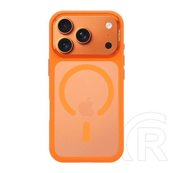 Tactical iPhone 18 Pro  magforce hyperstealth 3.0 szilikon védő (ütésálló, átlátszó matt hátlap, magsafe) narancssárga