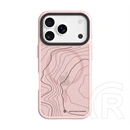 Tactical iPhone 18 Pro  magforce hyperstealth sika szilikon telefonvédő (ütésálló, magsafe, topográfiai minta) rózsaszín