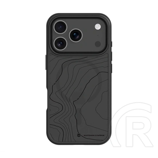 Tactical iPhone 18 Pro  magforce hyperstealth sika szilikon telefonvédő (ütésállóság, magsafe, topográfiai minta) fekete