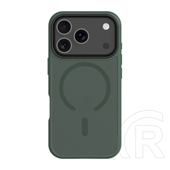 Tactical iPhone 18 Pro  magforce hyperstealth szilikon telefonvédő (ütésálló, átlátszó matt hátlap, magsafe) sötétzöld