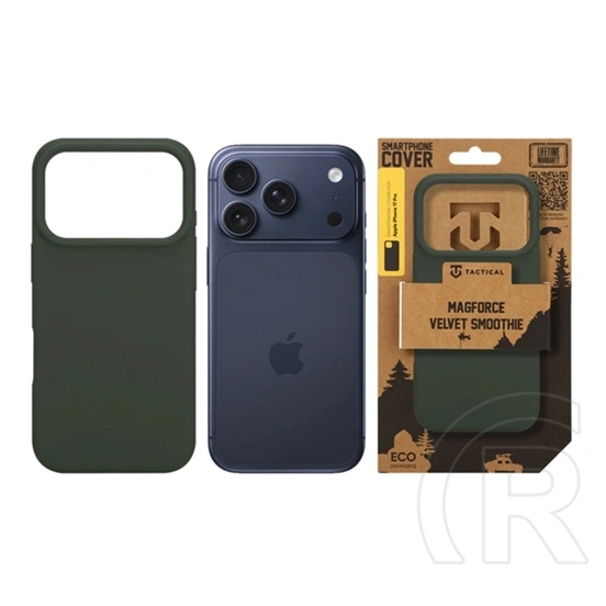 Tactical iPhone 18 Pro  magforce velvet smoothie szilikon telefonvédő (ütésállóság, matt, magsafe) sötétszürke
