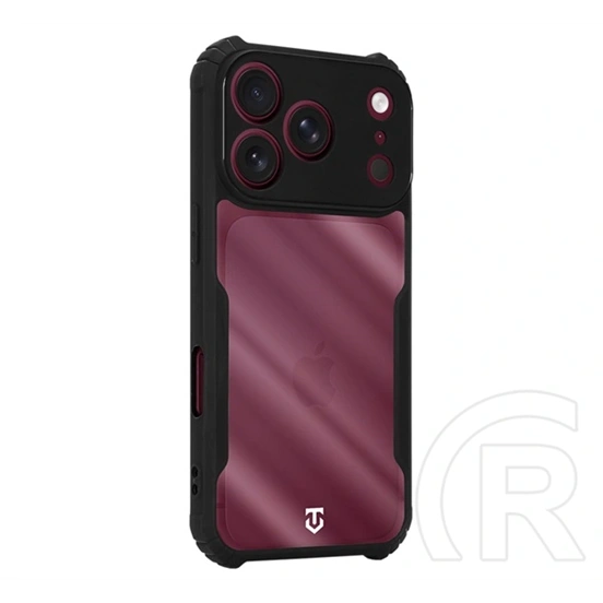 Tactical iPhone 18 Pro  quantum stealth szilikon védő (ütésálló, légpárnás sarok, átlátszó hátlap, kameravédő) fekete