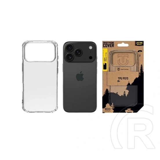 Tactical iPhone 18 Pro  tpu plyo szilikon telefonvédő (ütésállóság, légpárnás sarok) átlátszó
