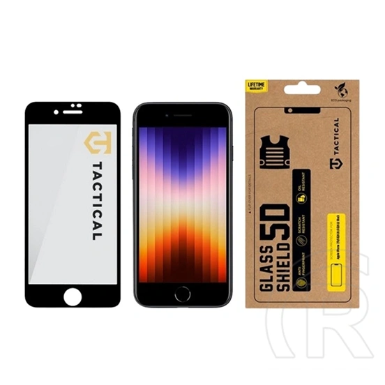 Tactical iPhone SE 2 (2020)  glass shield 5d képernyővédő üveg (5d, 0.33mm, 9h) fekete