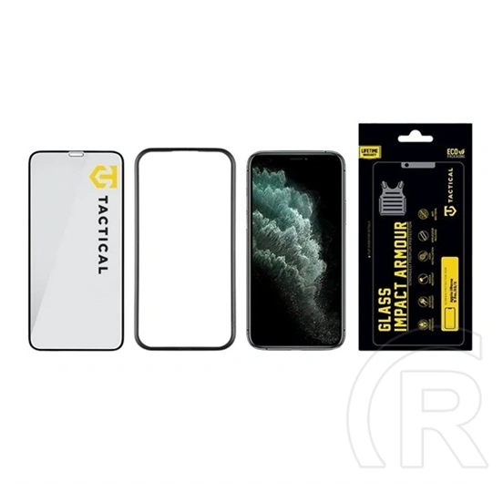 Tactical iPhone XS 5.8  impact armour glass képernyővédő üveg (3d, karcálló, antibakteriális + segédkeret) átlátszó