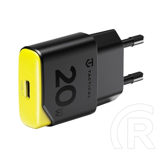 Tactical minimi hálózati töltő type-c aljzat (20w, gan, gyorstöltő) fekete