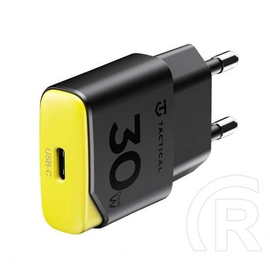 Tactical minimi hálózati töltő type-c aljzat (30w, gan, gyorstöltő) fekete
