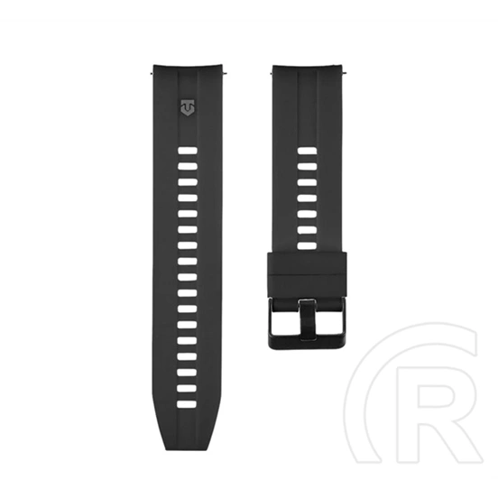 Tactical pótszíj (univerzális, 22mm, szilikon, fém csat) fekete