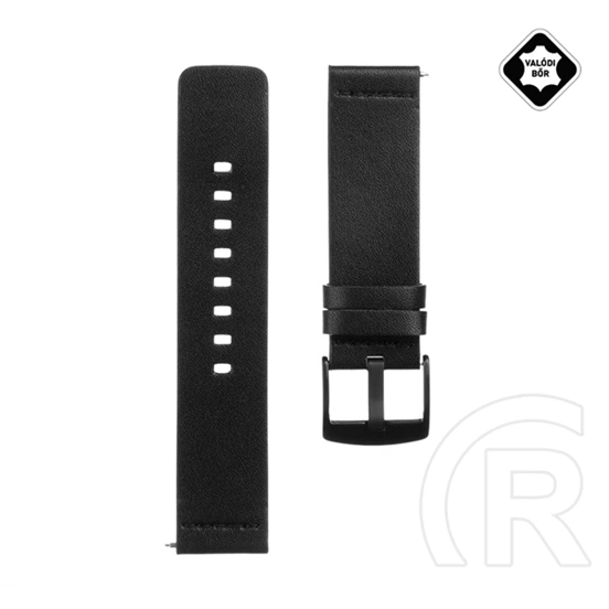 Tactical pótszíj (univerzális, 22mm, valódi bőr) fekete