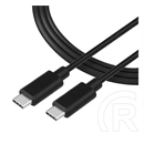 Tactical smooth thread adatkábel (type-c - type-c, 60w, gyorstöltő, 30cm) fekete