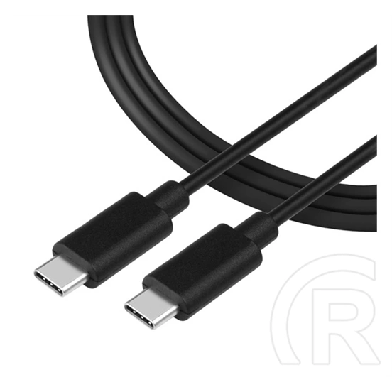 Tactical smooth thread adatkábel (type-c - type-c, 60w, gyorstöltő, 30cm) fekete