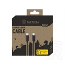 Tactical smooth thread adatkábel (type-c - type-c, 60w, gyorstöltő, 30cm) fekete