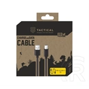 Tactical smooth thread adatkábel (usb - type-c, 60w, gyorstöltő, 100cm) fekete